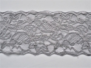 Dantela elastica gri 8cm, cod300