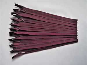 Fermoare invizibile 20 cm visiniu bordo, cod179