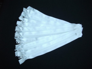 Fermoare pantaloni #5 - 20 cm alb