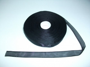 Panglica organza 15 mm - neagra