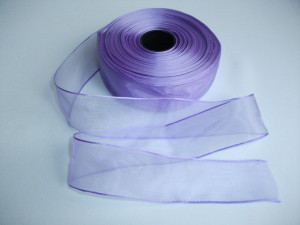 Panglica organza 25 mm lila