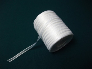 Panglica organza 6 mm - alba