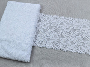 Dantela elastica alba 15cm, cod301