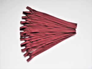 Fermoare invizibile 20 cm visiniu marsala, cod178