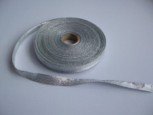 Panglica argintie 15 mm