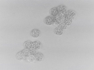 Capse imbracaminte plastic transparente 13mm