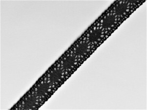 Dantela bumbac cod C, 25mm/10m, neagra