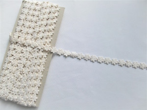 *Dantela poliester 1.4 cm, cod4824 - crem