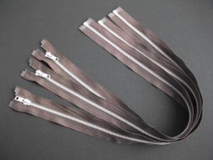 Fermoare detasabile #5 aluminiu maro 60 cm