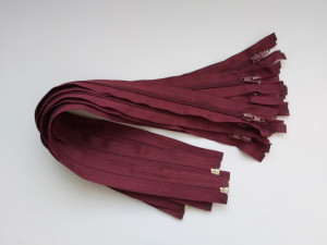 Fermoare detasabile #5 nylon 50,60,70,75, 80, 90 visiniu