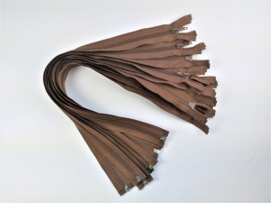 Fermoare detasabile #5 nylon 50,60,75 maro deschis