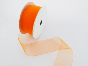 Panglica organza 41 mm portocaliu