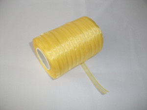 Panglica organza 6 mm - galben