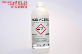 Acid Acetic 80%, Glacial, imbuteliere 1 litru, flacon de plastic