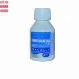 Enrofloxacina 10% cu ph 4.5, care nu prea are reactii locale la locul de injectie