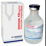 Ivercen=Evomec injectabil cu ivermectina pentru bovine, suine si ovine, 10%, ambalare 500 ml