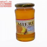 Miere Naturala Poliflora/floarea soarelui Borcan cu 445 Gr