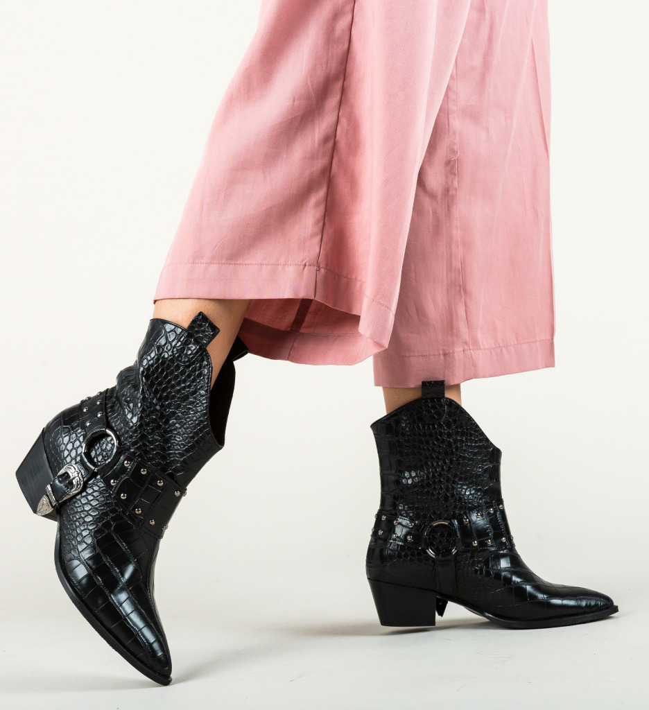 Botine ocata negre