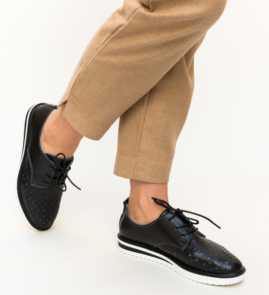 Pantofi casual rofrel negri