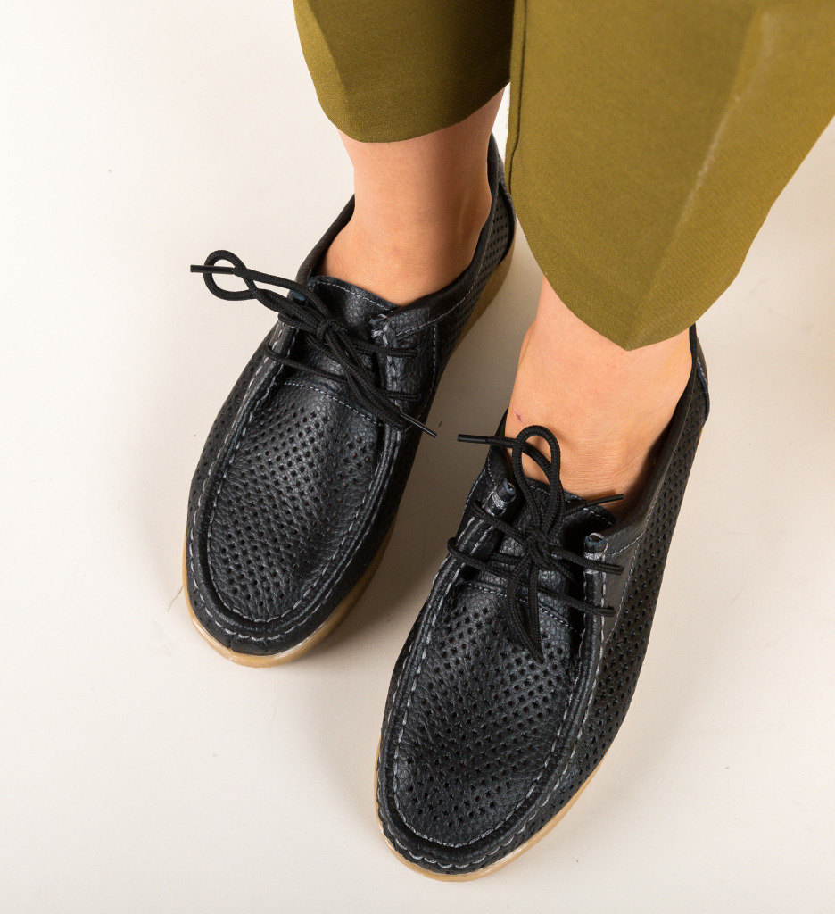 Pantofi casual yorker negri
