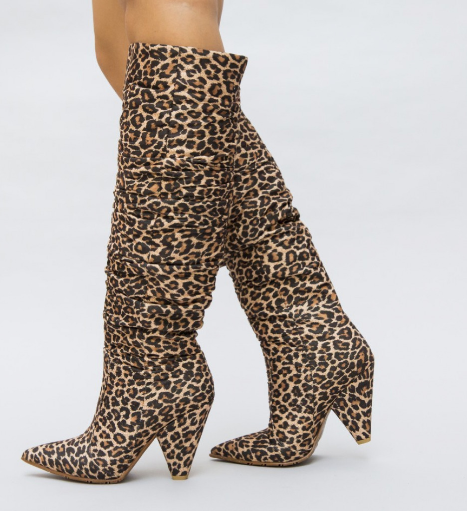 Cizme vento camel leopard