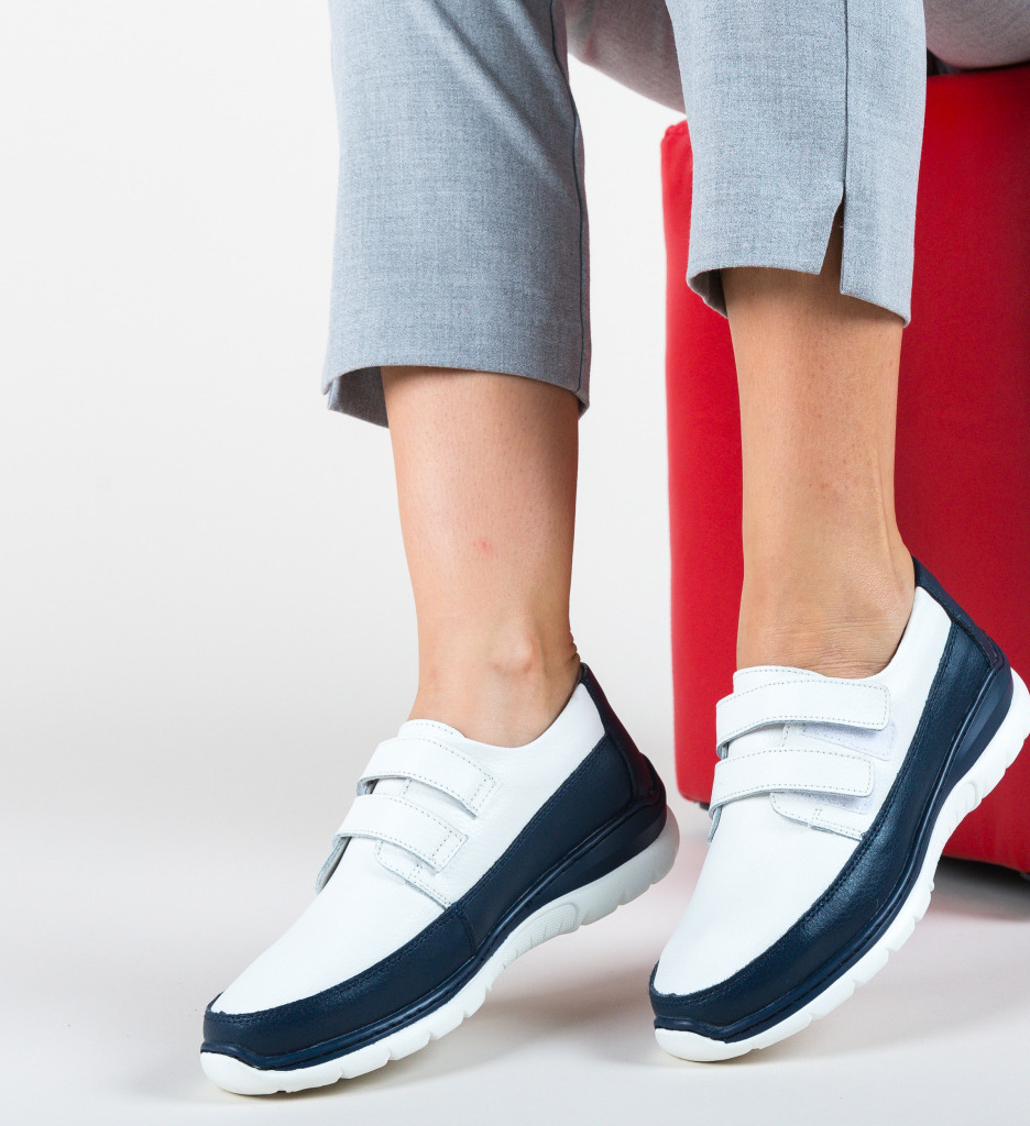 Pantofi casual grant albi