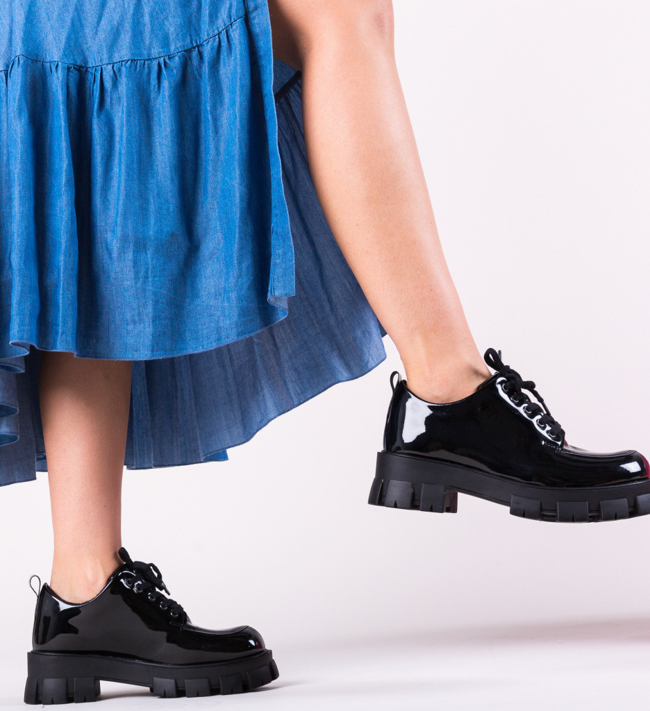 Pantofi casual indigal negri 2