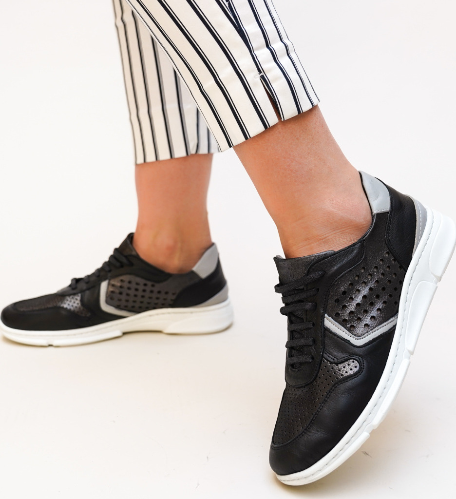 Pantofi casual meldy negre