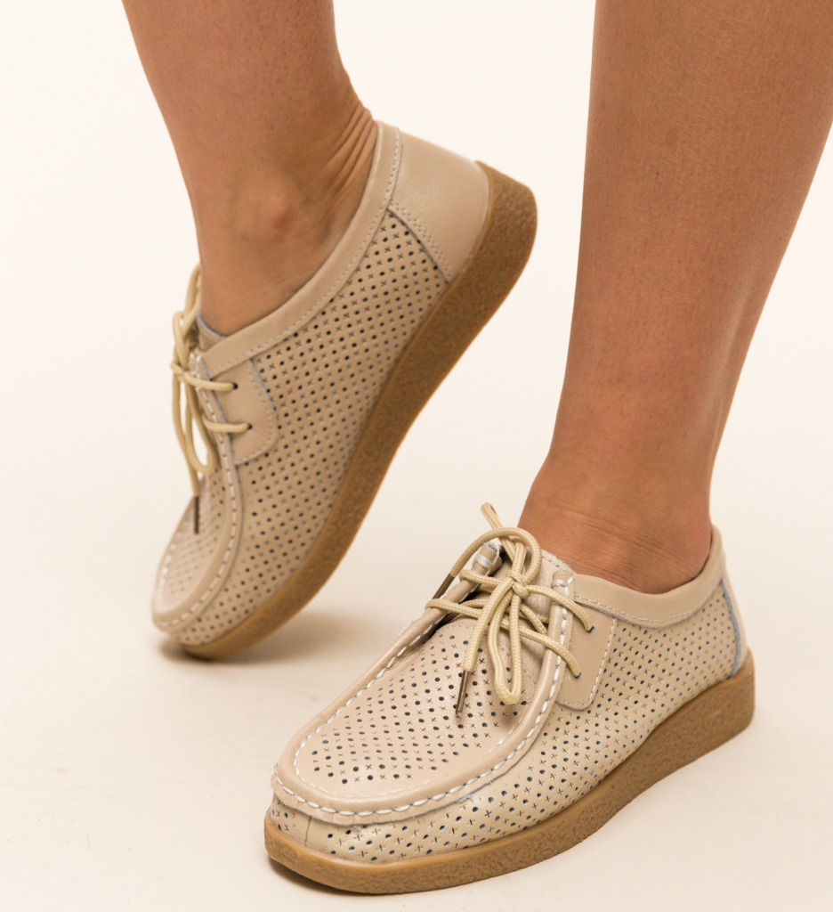 Pantofi casual yorker bej