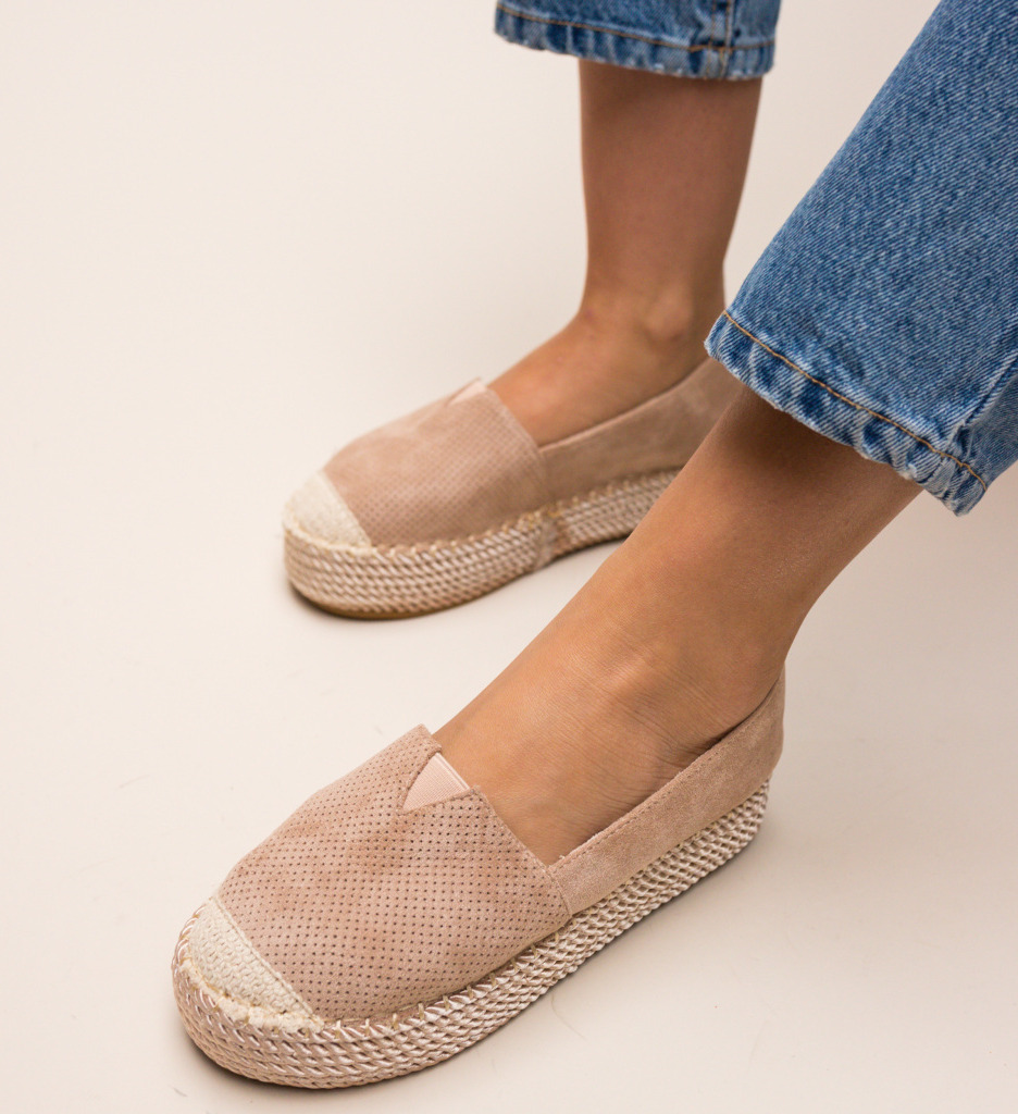 Espadrile hexagon bej