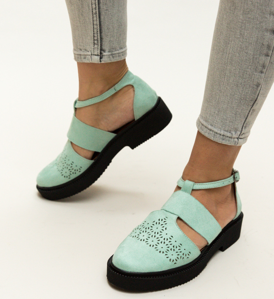 Pantofi casual aston turcoaz