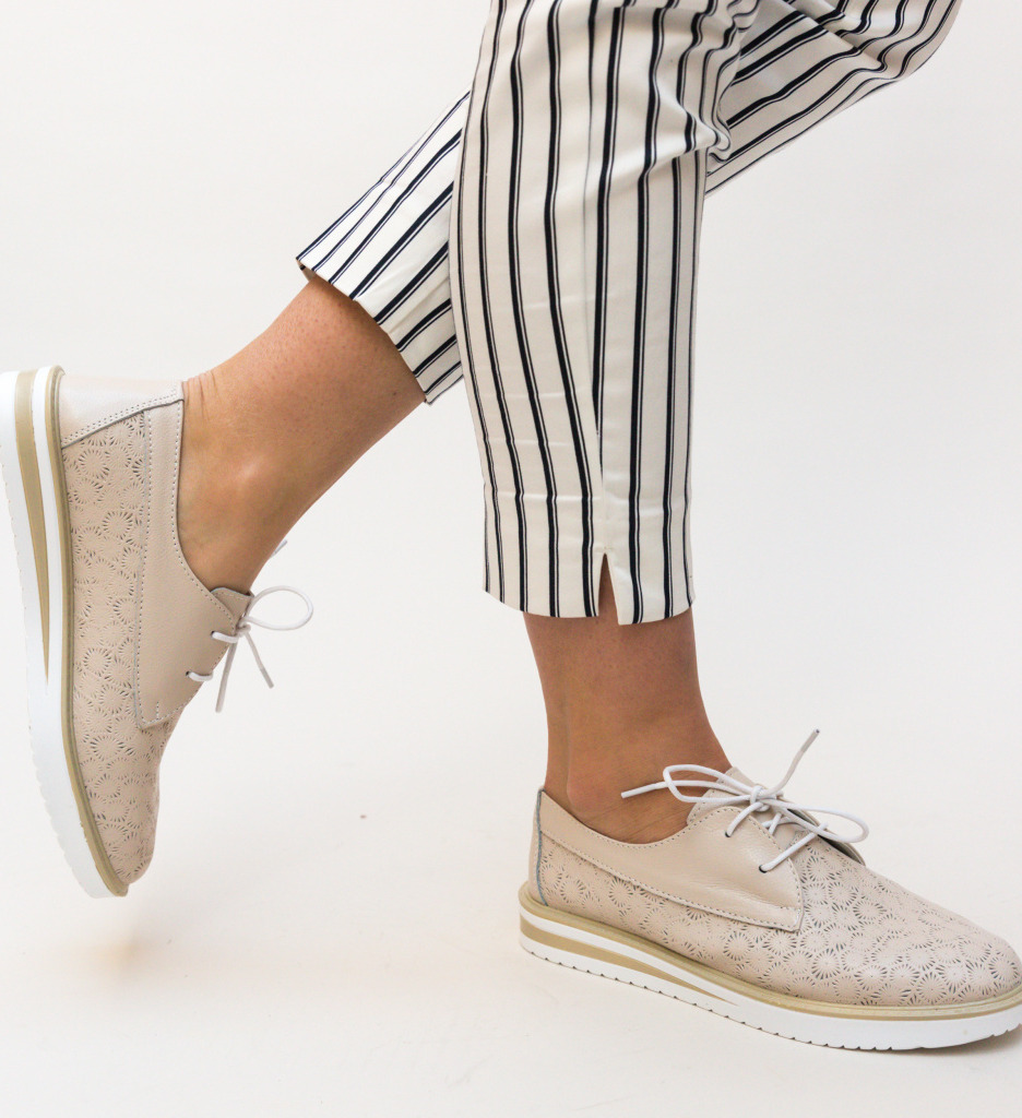 Pantofi casual monclen bej