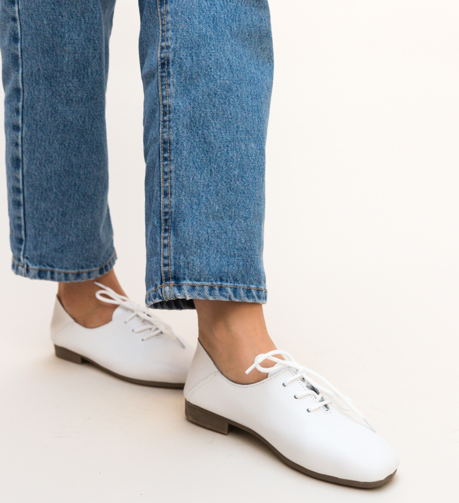 Pantofi casual rufita albi