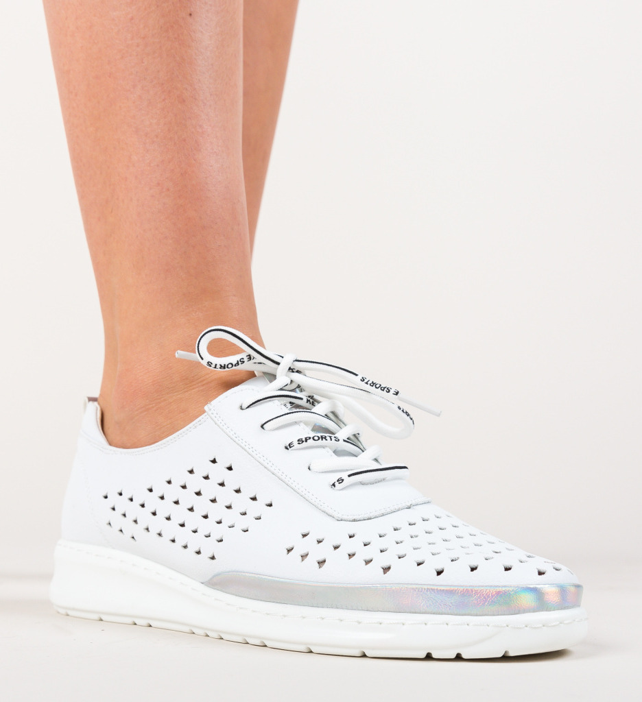 Pantofi casual stora albi