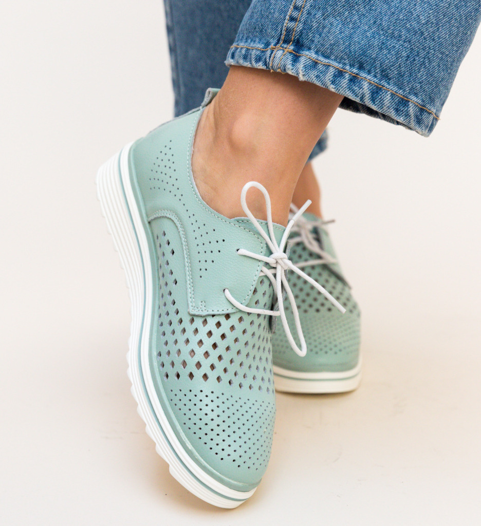 Pantofi casual tone turcoaz