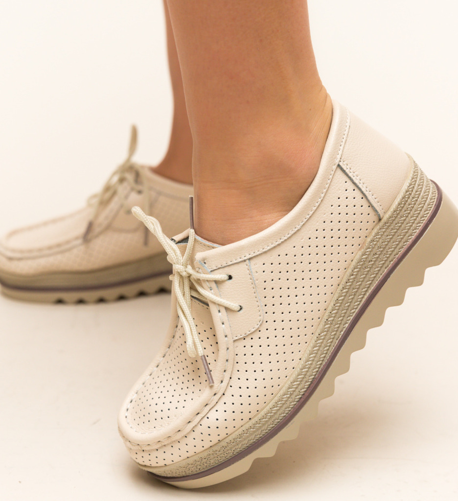 Pantofi casual torino bej