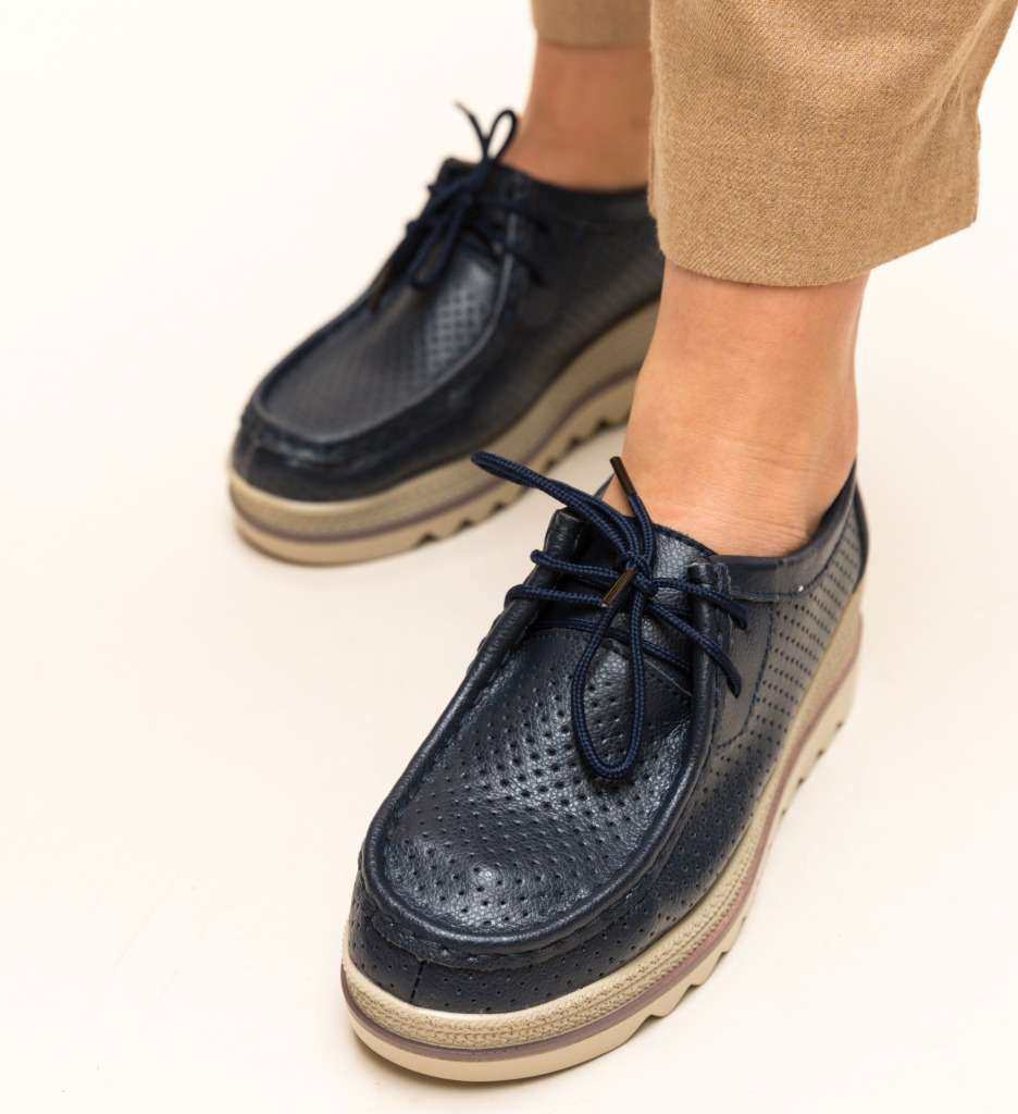 Pantofi casual torino bleumarin