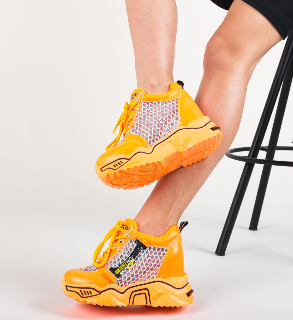Pantofi sport sprank portocalii