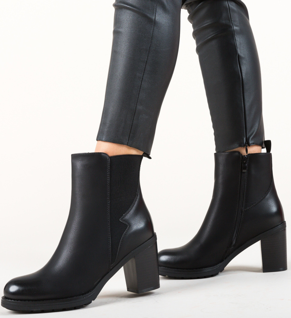 Botine gaines negre