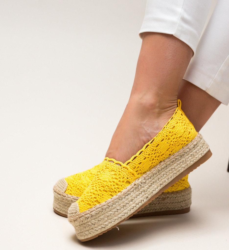 Espadrile weber galbene