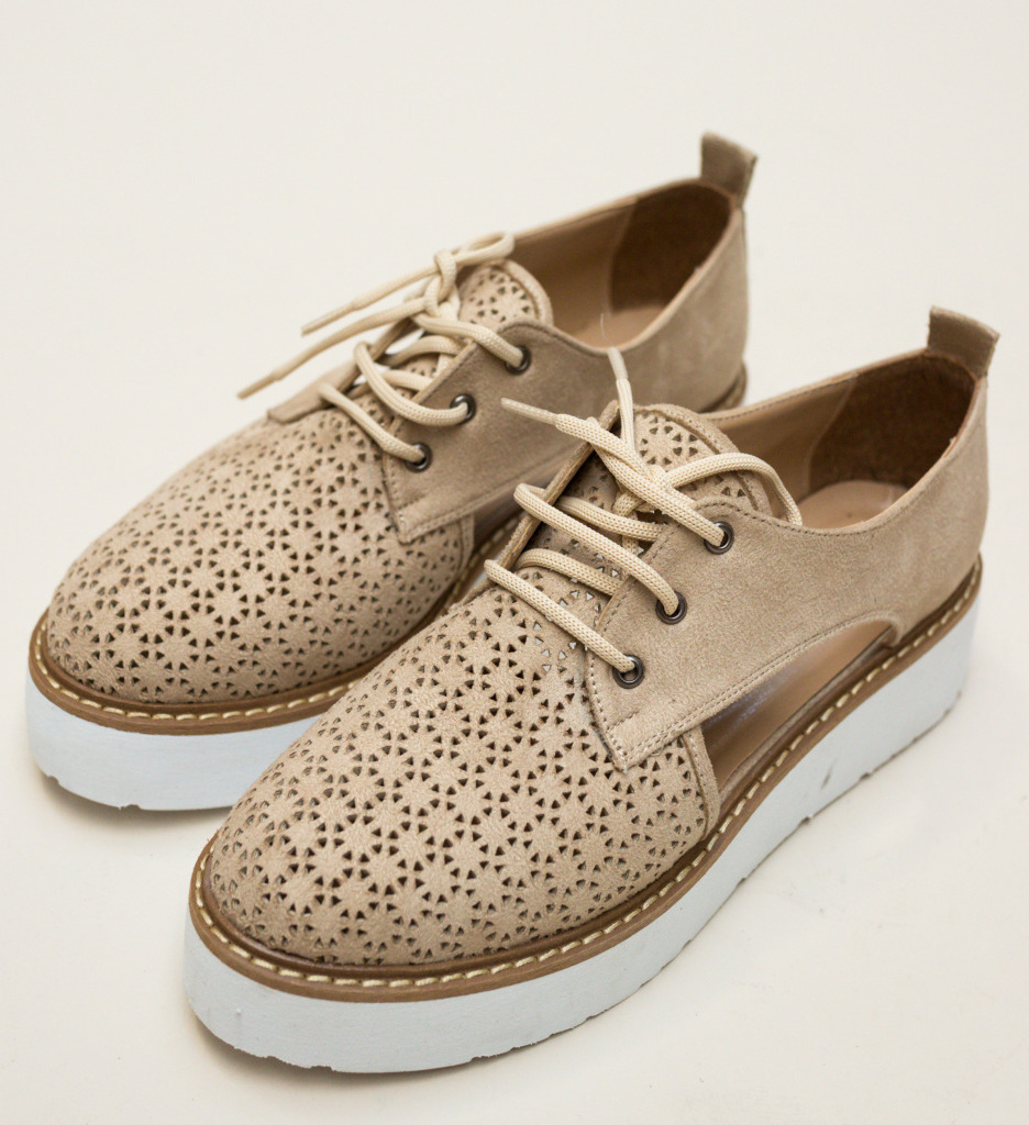 Pantofi casual ardilen bej