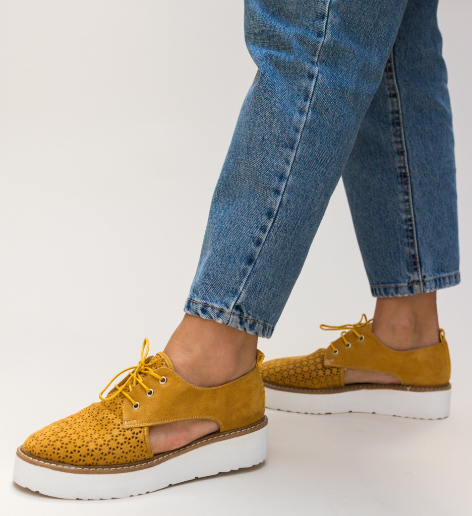Pantofi casual ardilen camel
