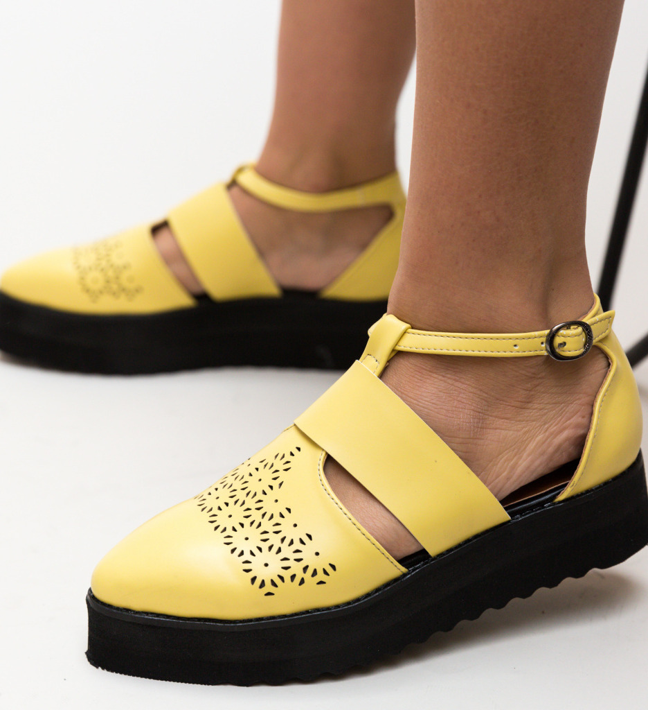 Pantofi Casual Lazer Galbeni 2