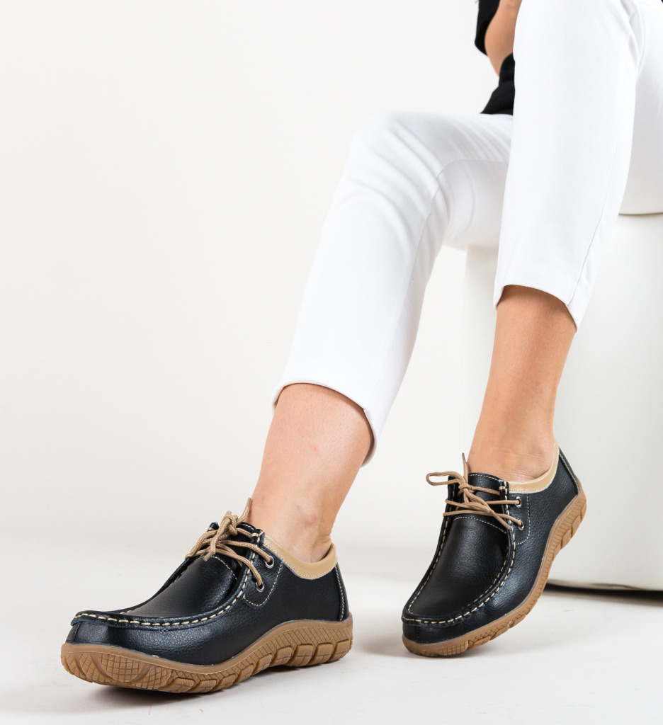 Pantofi casual macias negri