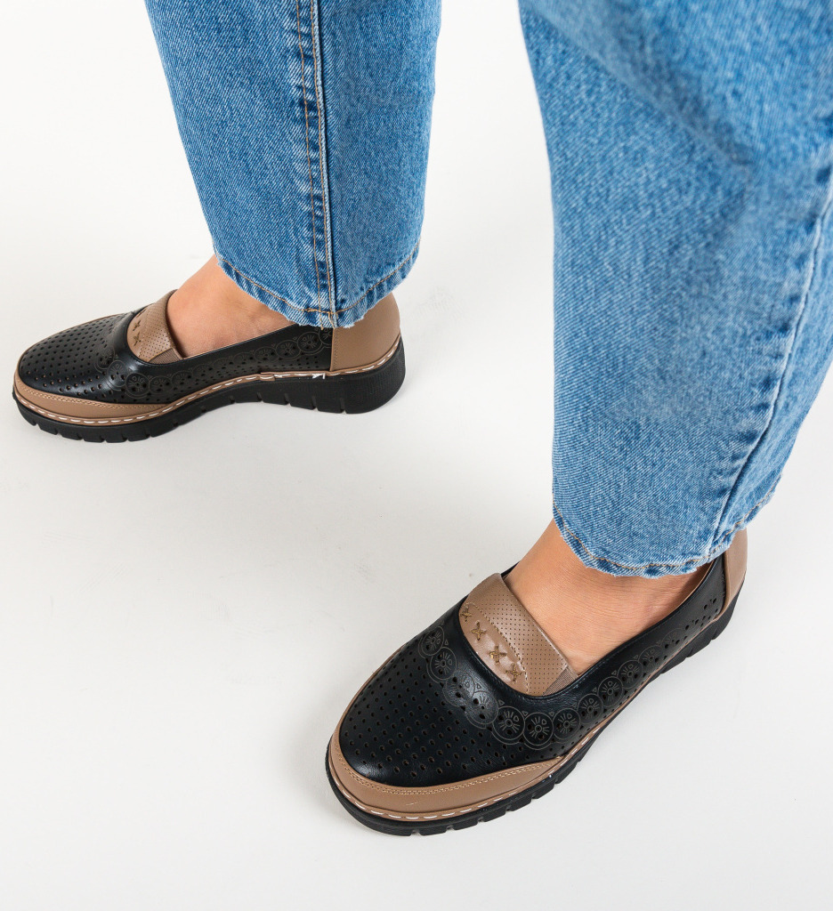 Pantofi casual salop negri