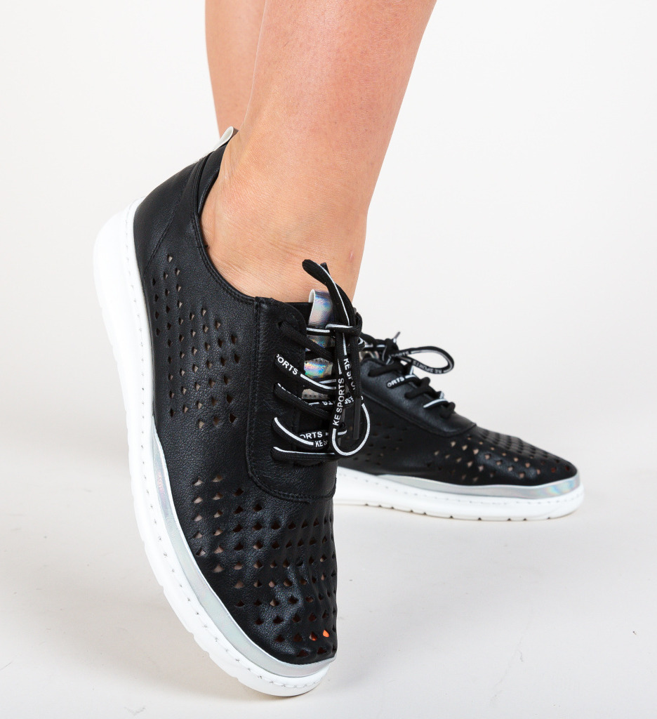 Pantofi casual stora negri