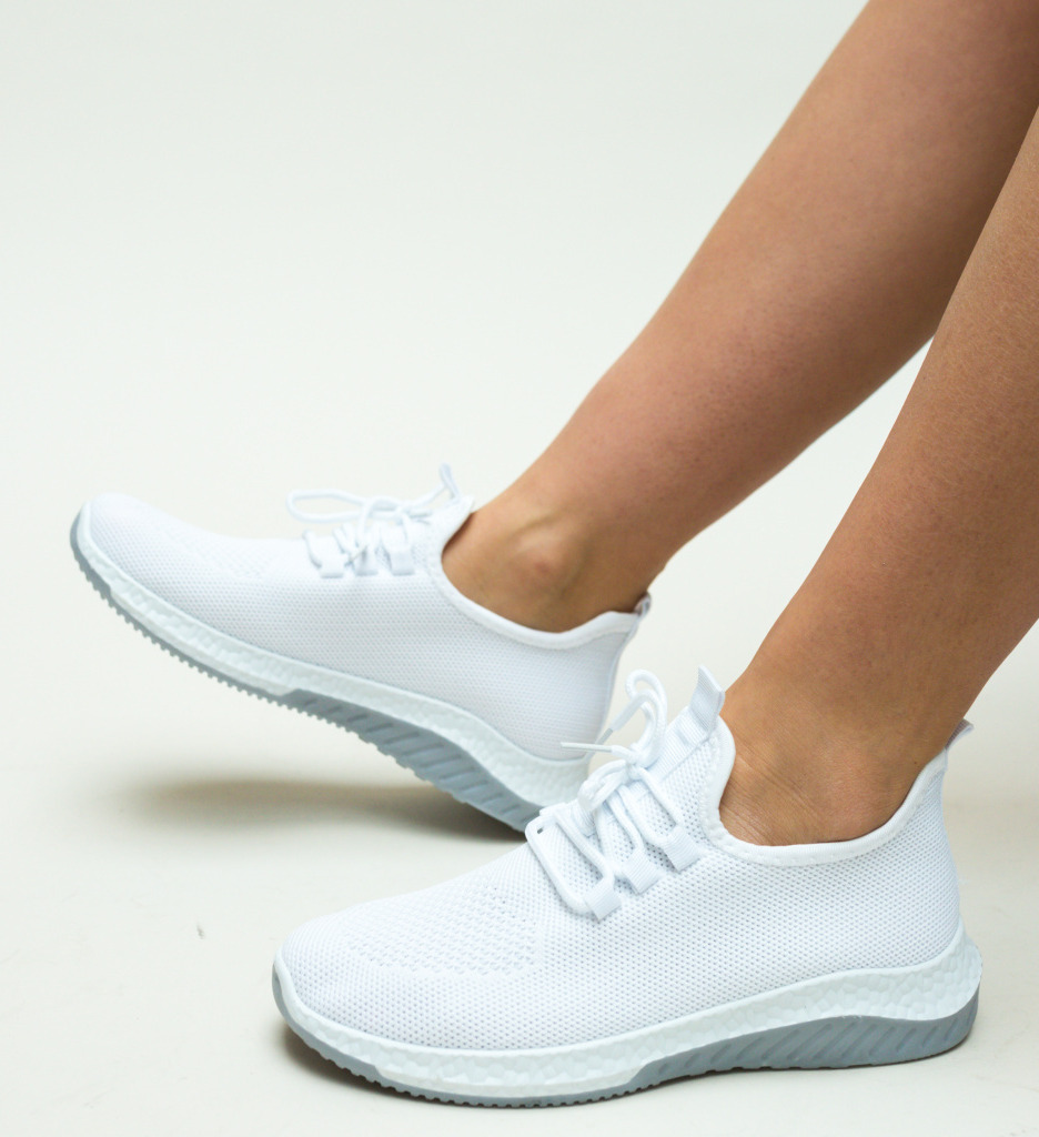 Pantofi sport fisher albi