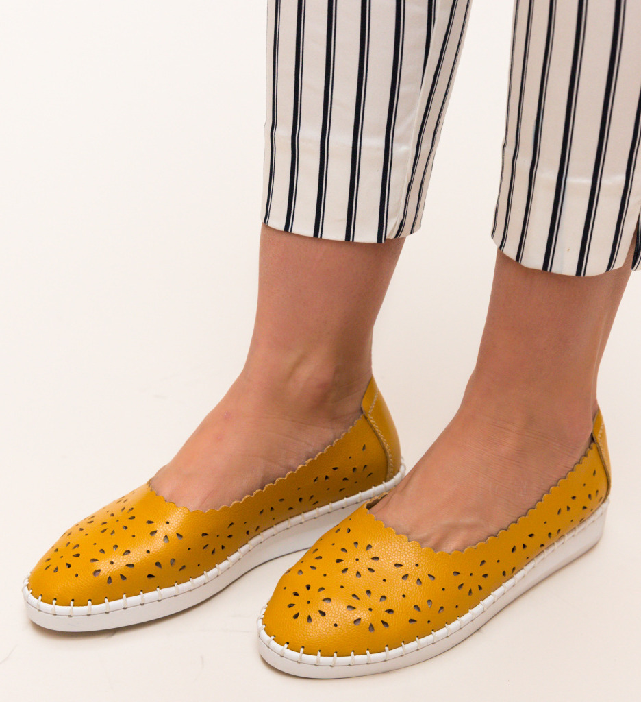 Pantofi casual egipt galbeni