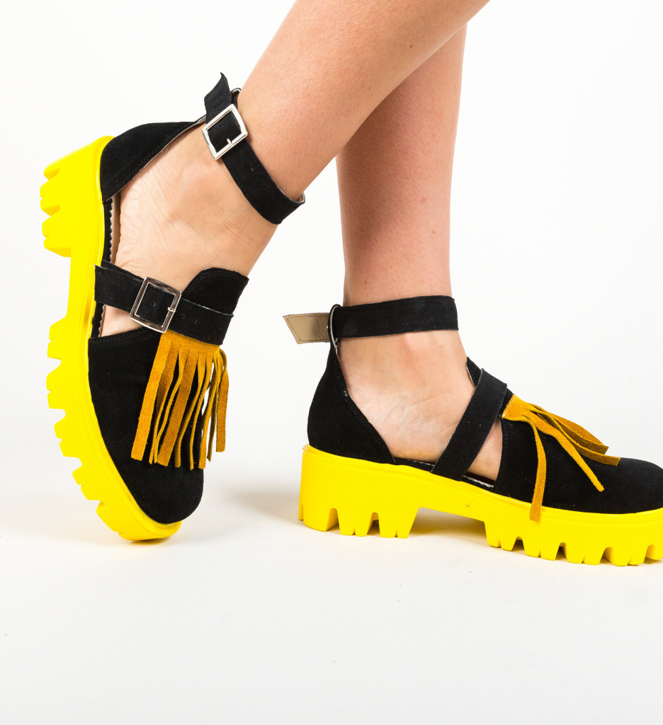 Pantofi casual kajah galbeni