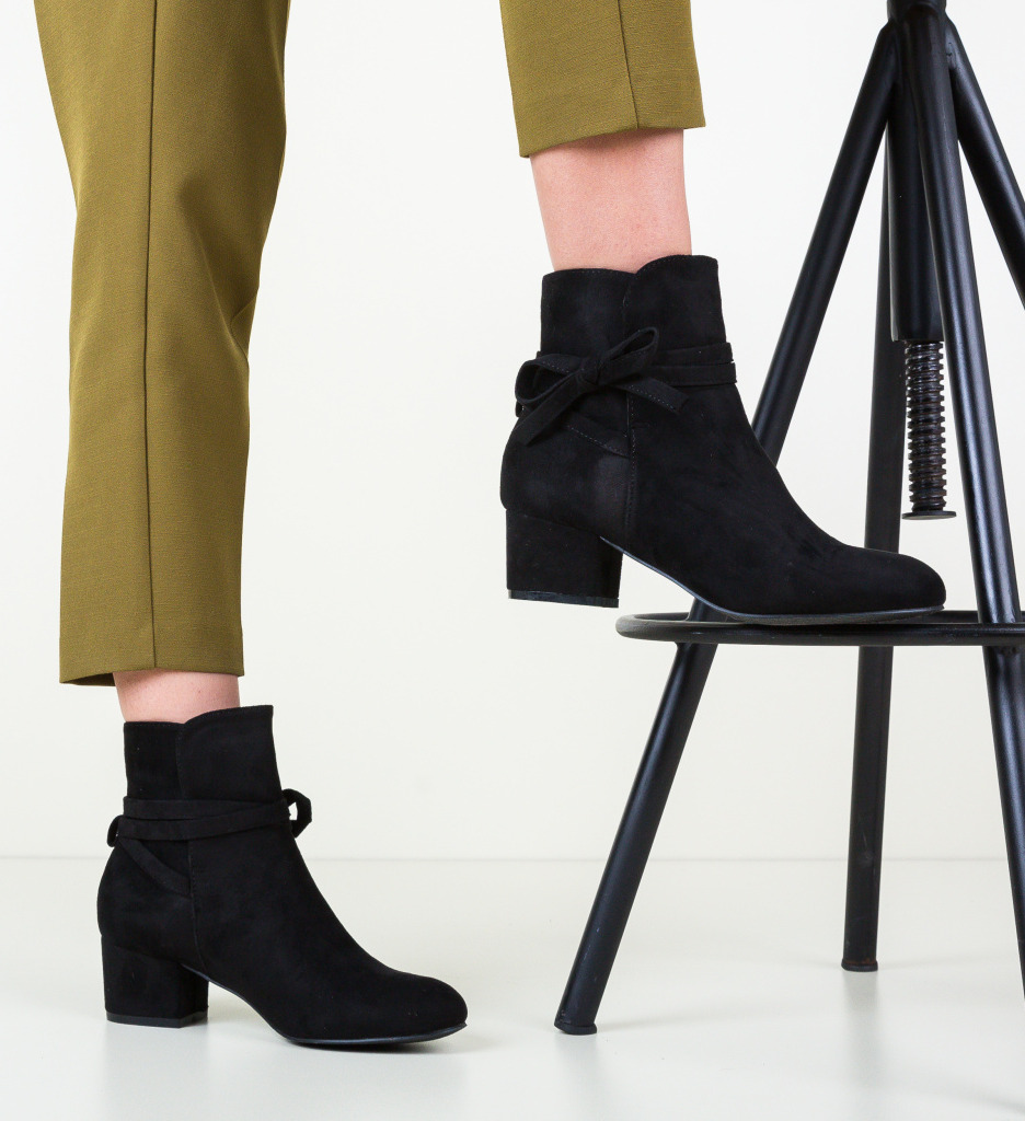 Botine printo negre